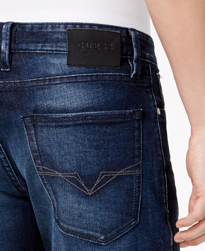 GUESS Men's SlimFit Tapered Moto Stretch Jeans Macy's