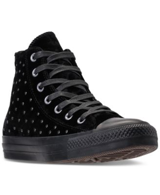 Converse - Women's Chuck Taylor Hi Velvet Stud Casual Sneakers from Finish Line