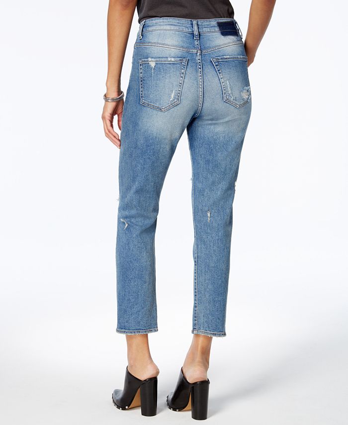 M1858 Claudia High Rise Straight Crop Jeans with Knee Rips, Created for ...