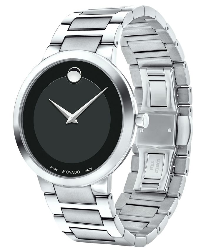 Movado Men's Swiss Modern Classic Stainless Steel Bracelet Watch 39mm 0607119 Macy's