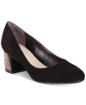 Bar III Petunia Embellished Block-Heel Pumps, Created For Macy's - Macy's