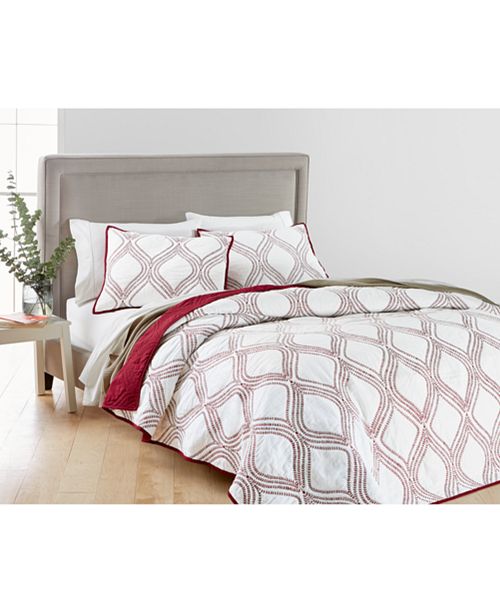 Martha Stewart Collection CLOSEOUT! Gramercy Gate Reversible Full/Queen