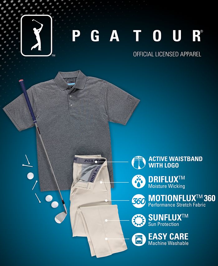 pga tour men's golf flat front pant