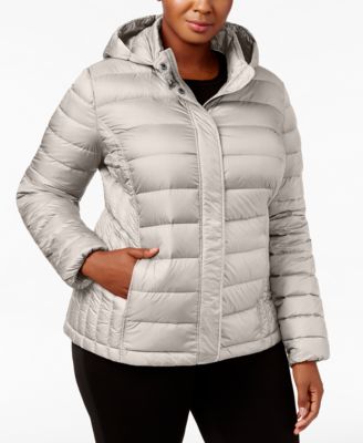 macys plus size down coats