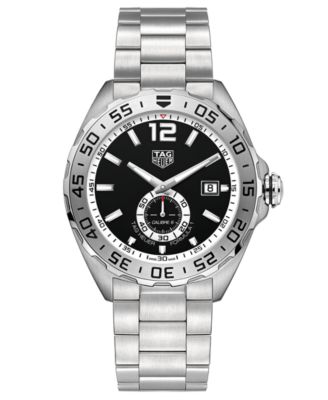 tag heuer men's swiss chronograph formula 1 stainless steel bracelet watch 43mm