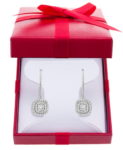 Essentials Sterling Silver Diamond Drop Earrings (1/2 Cttw) (Previously  Collection)