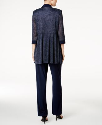 Metallic Pantsuit, Shell & Necklace Set