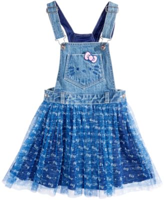 Hello Kitty - Printed-Mesh Overall Dress, Toddler & Little Girls (2T-6X)