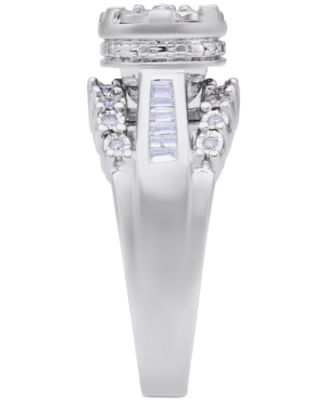 Diamond Dome Cluster Promise Ring (1/2 ct. t.w.) in Sterling Silver