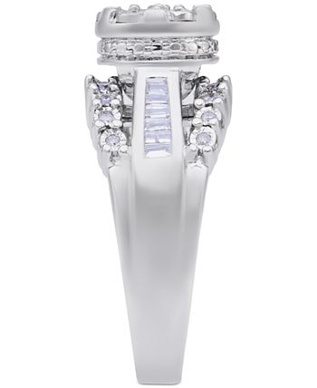Promised Love - Diamond Dome Cluster Promise Ring (1/2 ct. t.w.) in Sterling Silver