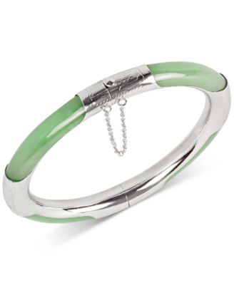 Dyed Green Jade (7mm) Bangle Bracelet 