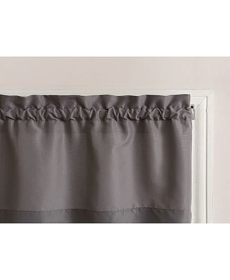 Martine Microfiber Semi-Sheer Rod Pocket Kitchen Curtain Valance and Tiers Set
