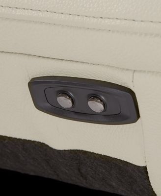 Nevio 5-Pc. Leather "L" Shaped Sectional with 2 Power Recliners with Articulating Headrests