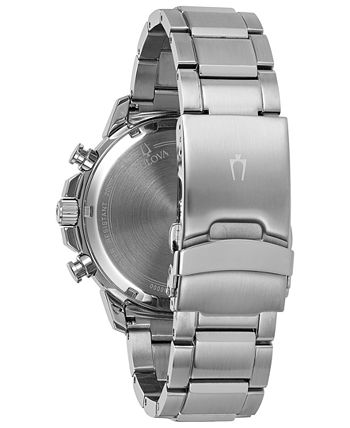 Bulova - Men's Chronograph Marine Star Stainless Steel Bracelet Watch 45mm