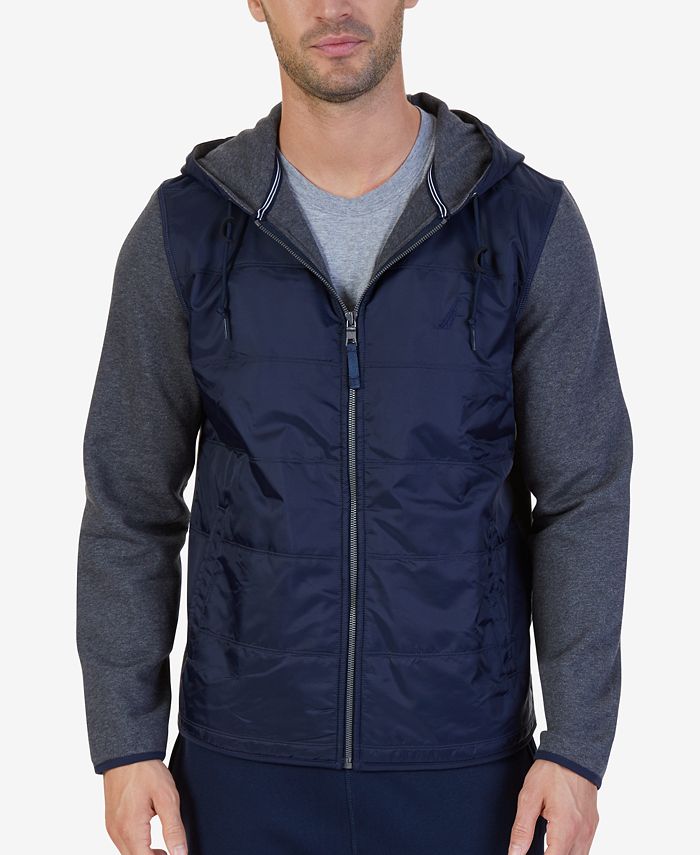 Nautica Men's Fleece Quilted Hoodie - Macy's