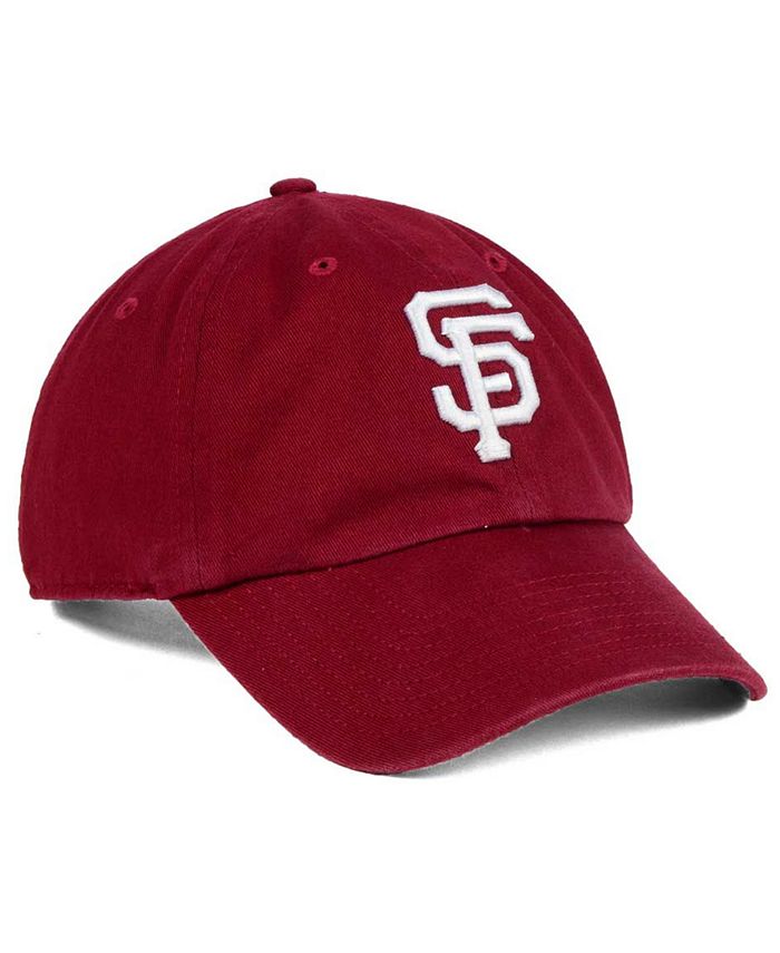'47 Brand San Francisco Giants Cardinal and White CLEAN UP Cap - Macy's
