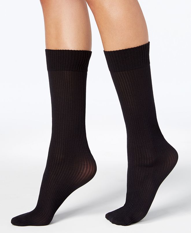 DKNY Women's 2 Pack Ribbed Opaque Knee-High Socks & Reviews - Handbags ...