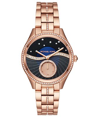 Michael Kors Women&#39;s Lauryn Rose Gold-Tone Stainless Steel Bracelet Watch 38mm - Watches ...