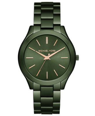 olive green michael kors watch