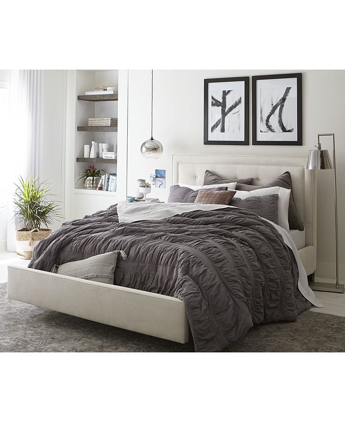 Furniture Sulinda Upholstered Storage, Kenneth Cole New York Mineral Yarn Dyed Duvet Covers