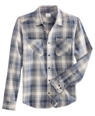 neutral plaid shirt