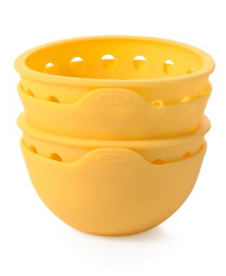 OXO Good Grips - Set di 4 sacchetti riutilizzabili in silicone, colore: avena/laguna