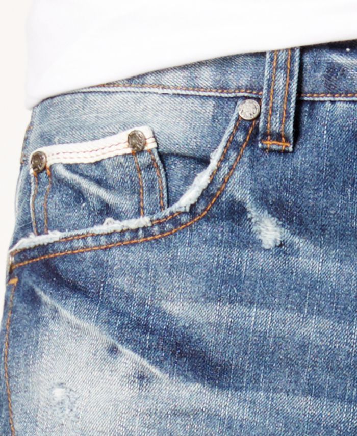 Heritage America Men's Indigo Ripped Jeans - Macy's