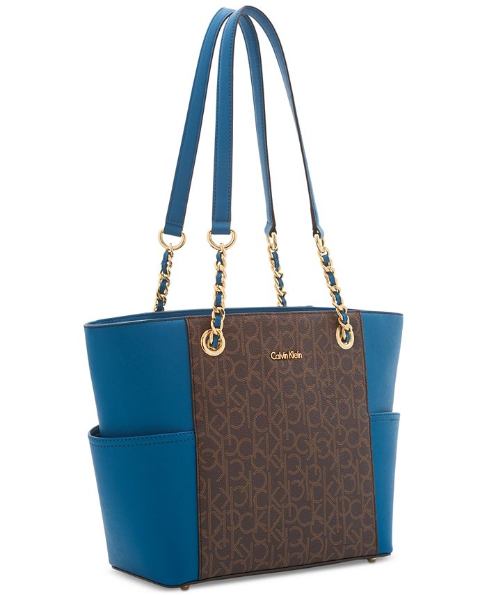 Calvin klein hayden signature chain hotsell tote