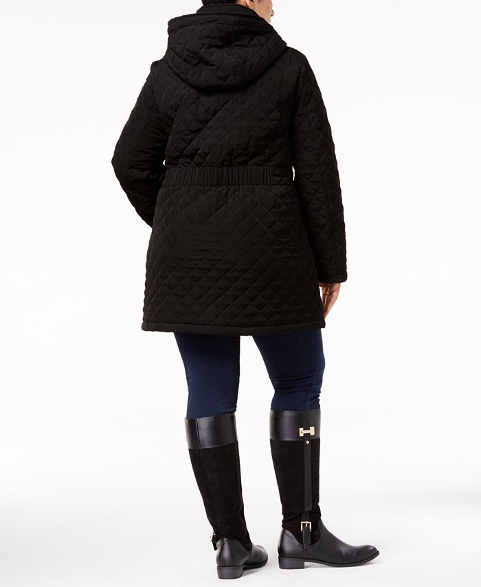 Laundry by Shelli Segal Plus Size Hooded Quilted Coat & Reviews - Coats ...