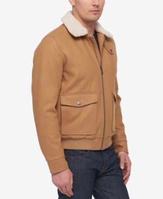 Tommy Hilfiger Men's Wool Jacket With Removable Fleece Collar