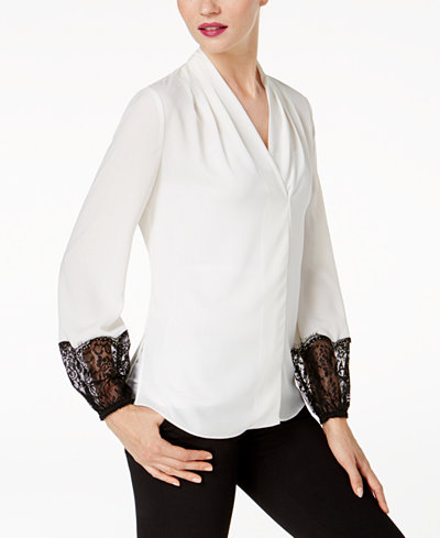 KOBI Lace-Trim Top, Created for Macy's