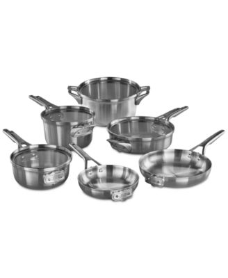 Premier 10-Pc. Space-Saving Stainless Steel Cookware Set