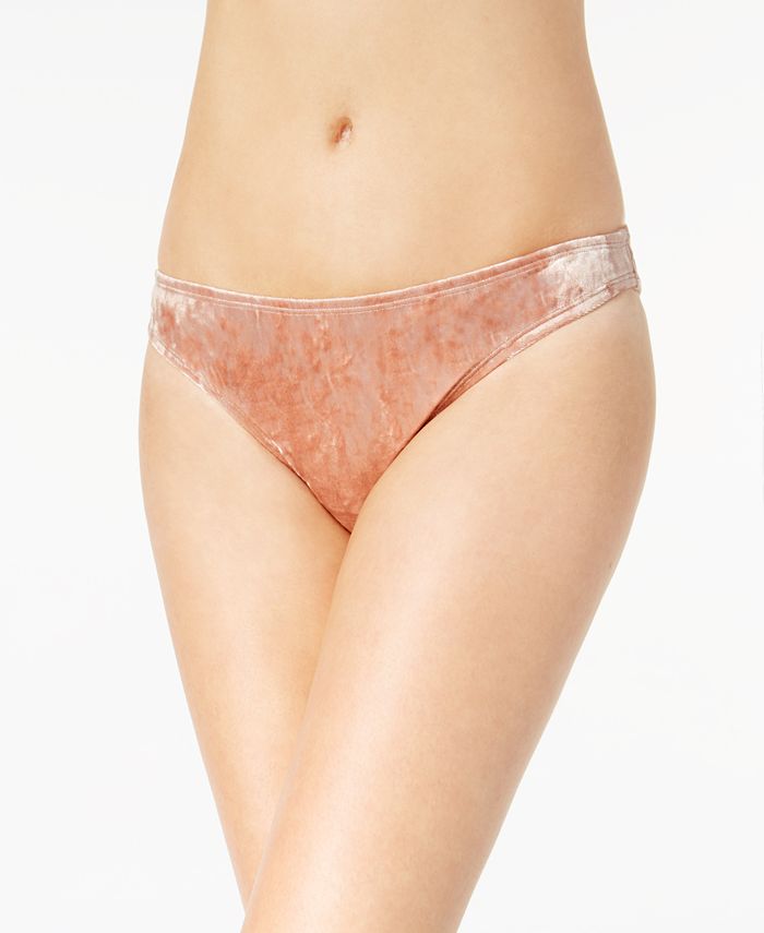 California Waves Juniors Crushed Velvet Hipster Bikini Bottoms