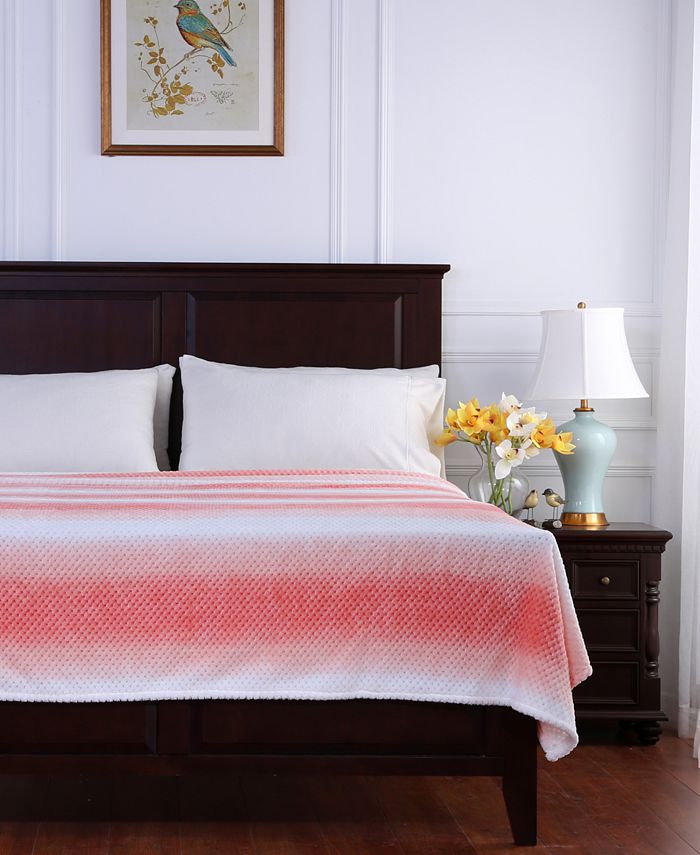 Berkshire Ombré Stripe Textured Full/Queen Blanket Macy's