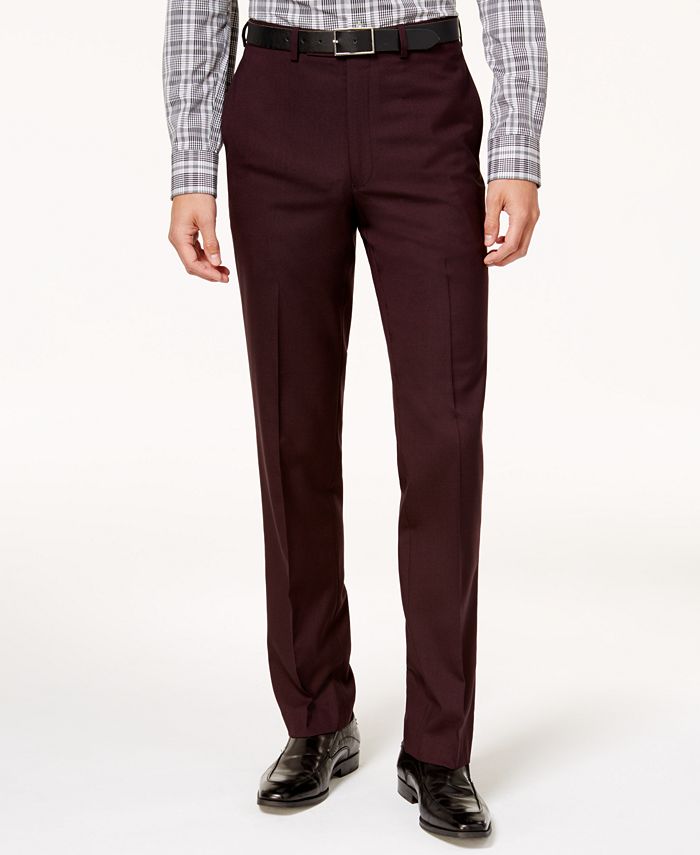 Calvin Klein Men's Slim-Fit Stretch Solid Dress Pants - Macy's