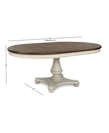Furniture Barclay Expandable Round Dining Pedestal Table Macy s