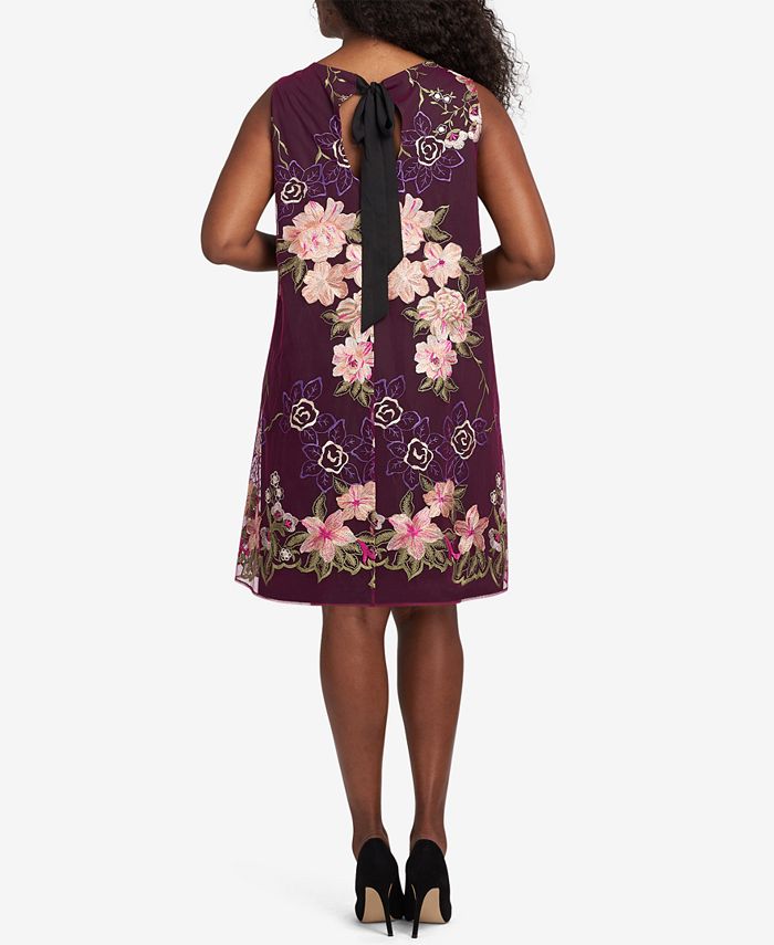 ECI Plus Size Embroidered Trapeze Dress Macy's
