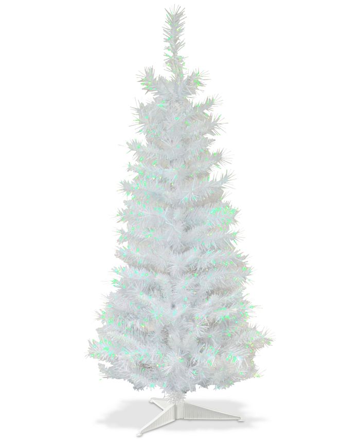 White tinseled glittered tree