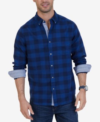 Nautica Men's Classic-Fit Buffalo Plaid Flannel Shirt - Macy's