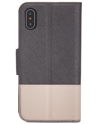 kate spade Wrap Folio scallop colorblock iPhoneケース NV kate spade new york Wrap Folio iPhone X Case - Macy's