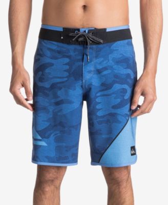Quiksilver - Men's New Wave Everyday Colorblocked Camouflage-Print Swim Trunks