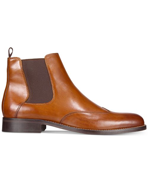 Tasso Elba Men's Renato Wingtip Chelsea Boots, Created for Macy's ...