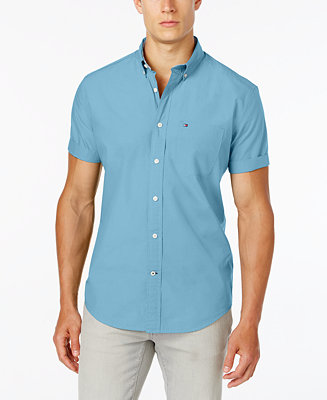 Tommy Hilfiger Men's Big & Tall Maxwell Short-Sleeve Button-Down Shirt ...