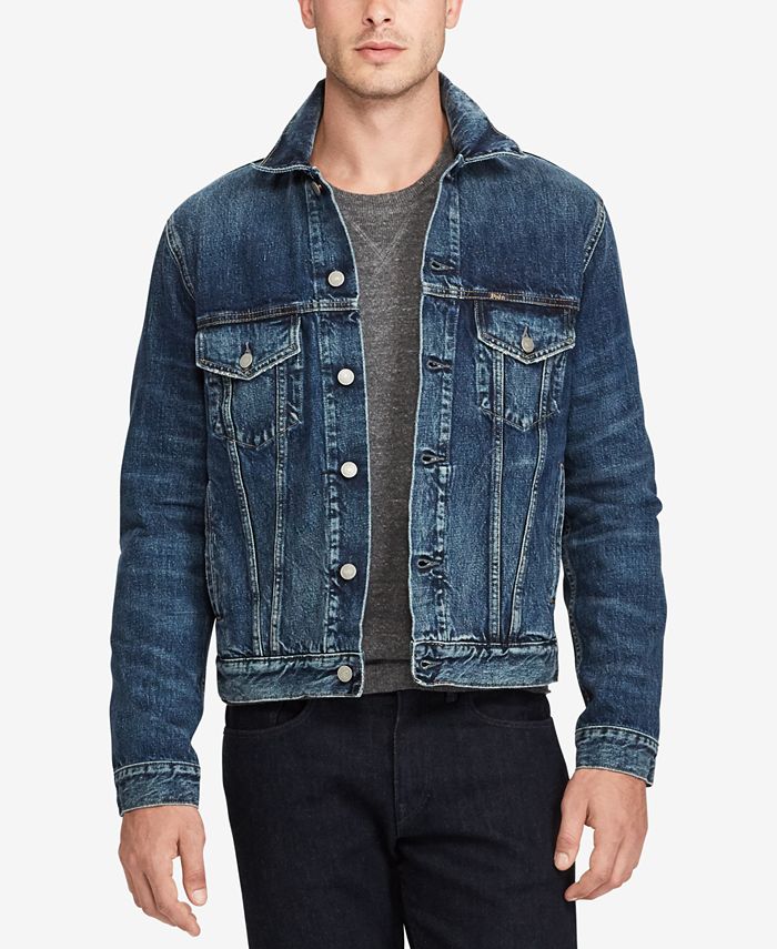 Polo Ralph Lauren Men's Denim Trucker Jacket - Blue - Size Medium