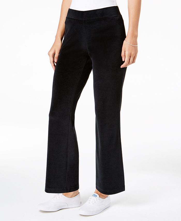 Charter Club Petite Pull-On Velour Pants, Created for Macy's & Reviews ...