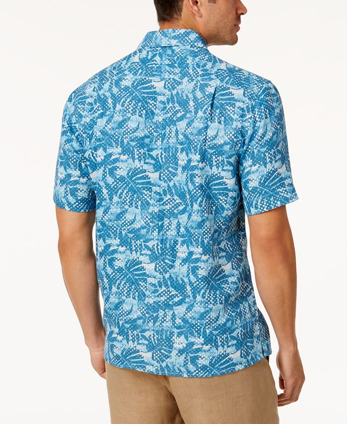 Tasso Elba Men's Palm Print Shirt, Created for Macy's & Reviews ...
