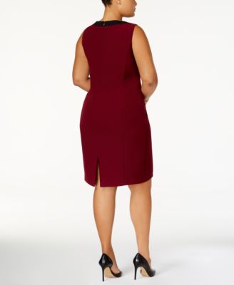 Kasper Plus Size Keyhole Sheath Dress