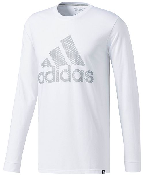 Adidas Men S Mesh Logo Long Sleeve T Shirt Reviews T Shirts