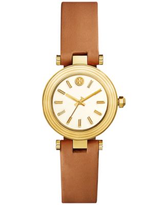 Tory Burch - Women's Classic T Brown Leather Strap Watch 30mm