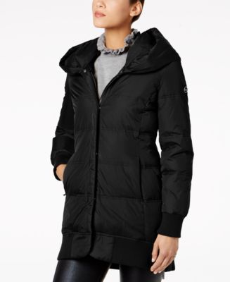 Michael kors pillow 2025 collar puffer coat